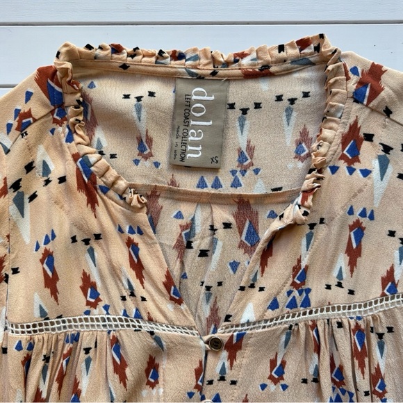 DOLAN Left Coast Collection XS Anthropologie Dress Geometric Print Belted Boho - Picture 11 of 16